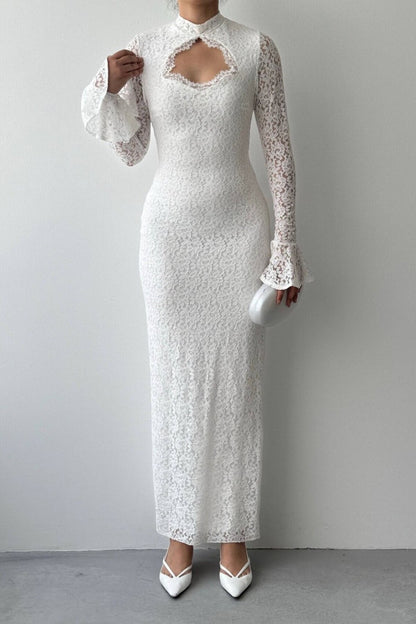 Keyhole Lace Maxi Dress
